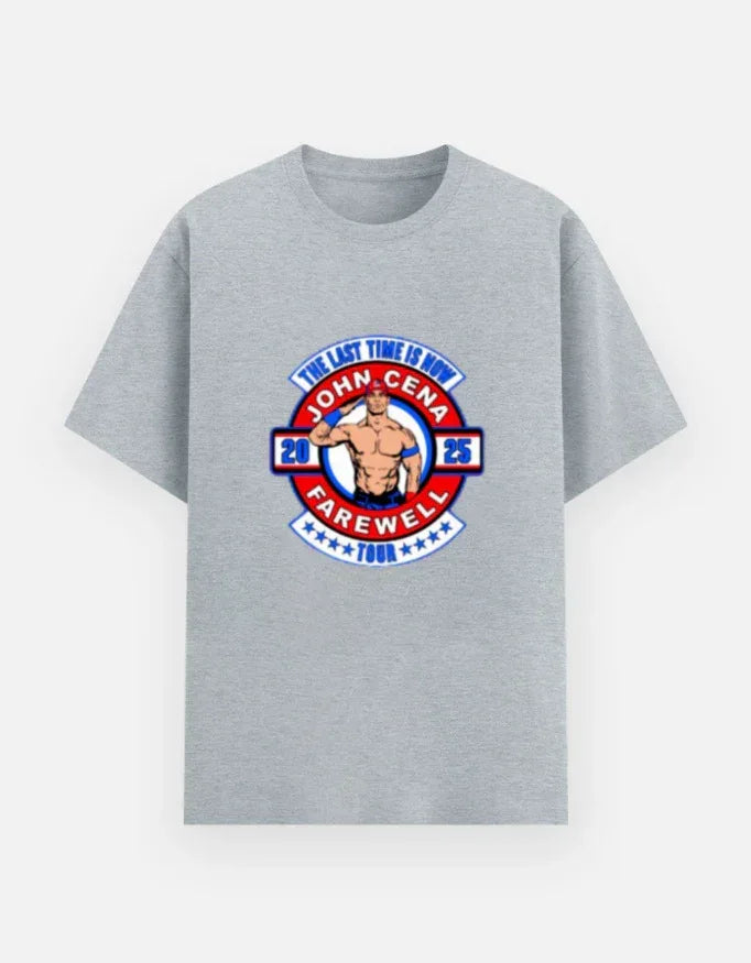 John Cena 2025 Farewell Tour Black Tee - The Last Time Is Now Graphic Shirt - VIVA ENTERPRISES 
