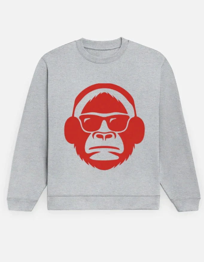 DJ Monkey Sweatshirt - VIVA ENTERPRISES 