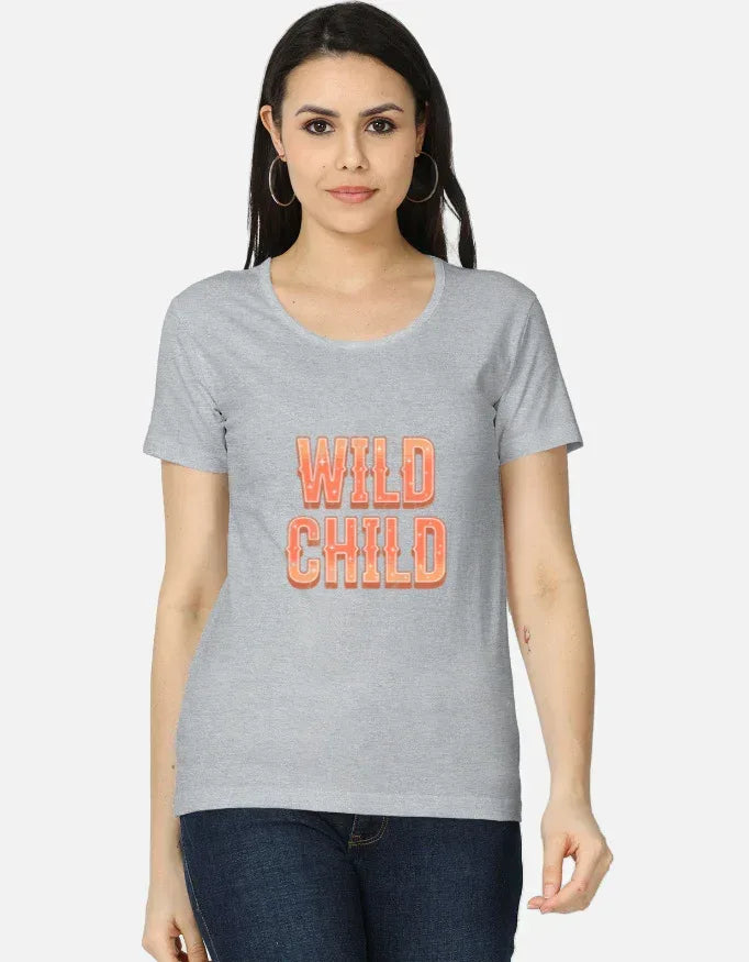 Graphic Wild Child Women’s Tee – Everyday Casual Look - VIVA ENTERPRISES 