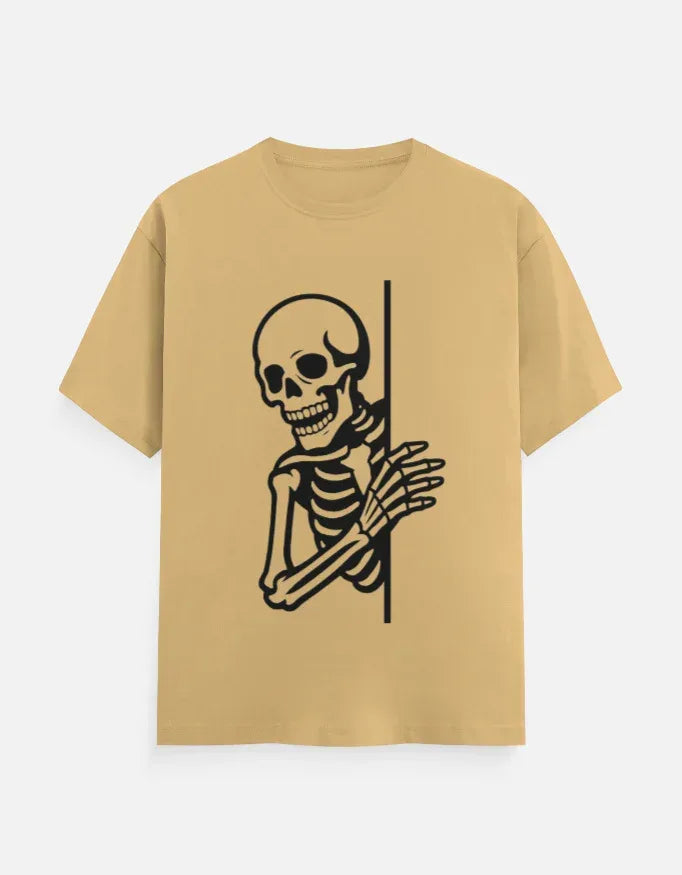 Skeleton Graphic T-Shirt | Creepy Skull Design Tee - VIVA ENTERPRISES 