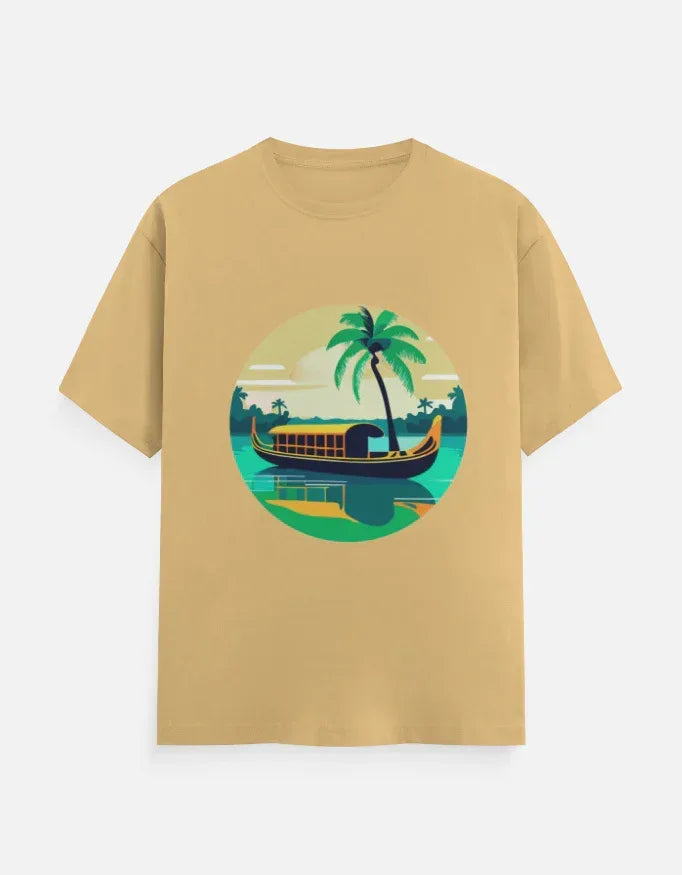 Kerala Backwaters Houseboat T-Shirt - VIVA ENTERPRISES 