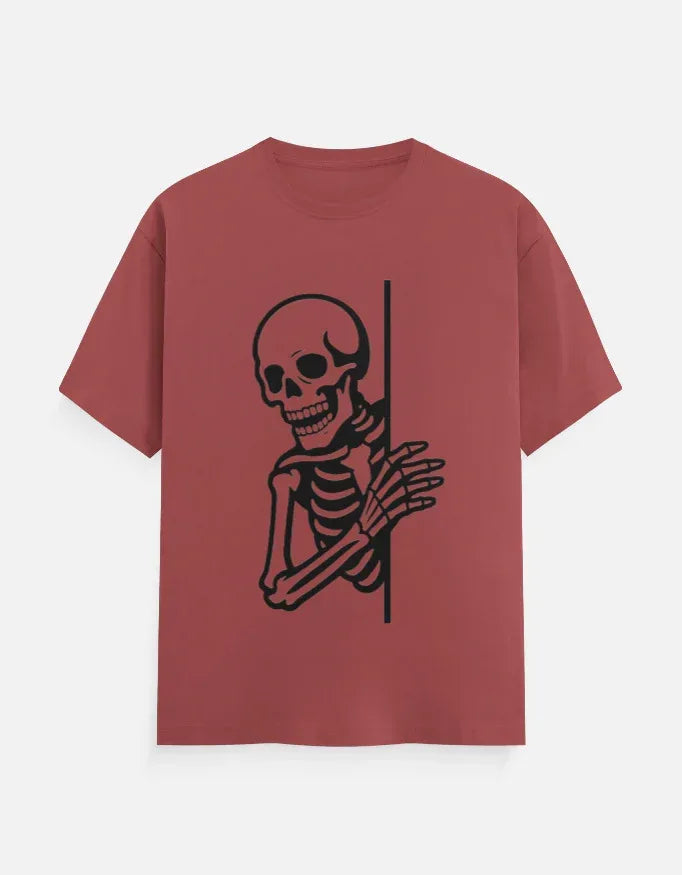 Skeleton Graphic T-Shirt | Creepy Skull Design Tee - VIVA ENTERPRISES 