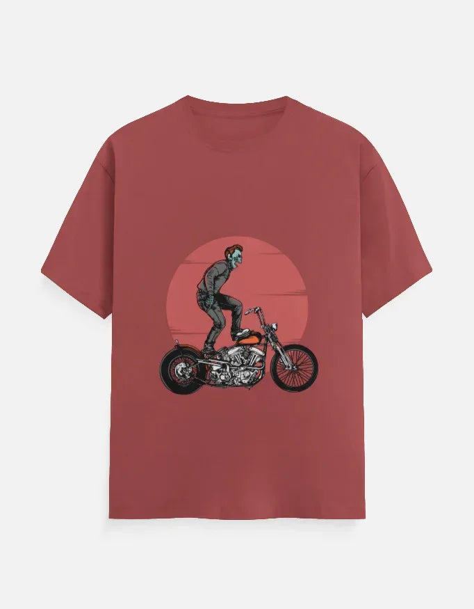 Motorcycle Rider T-Shirt Crew T-Shirt - VIVA ENTERPRISES 