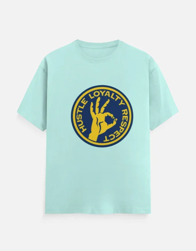 The Respect Emblem Tee – Hustle & Loyalty Graphic in Yellow and Blue - VIVA ENTERPRISES 
