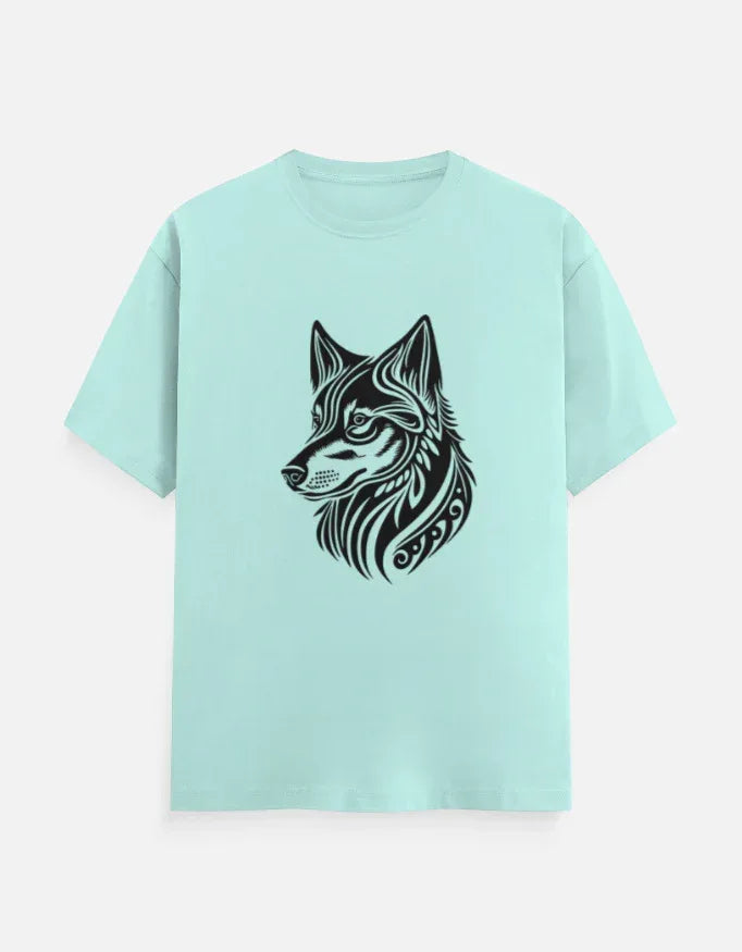 Wolf Head Maori Style Graphic T-Shirt - VIVA ENTERPRISES 