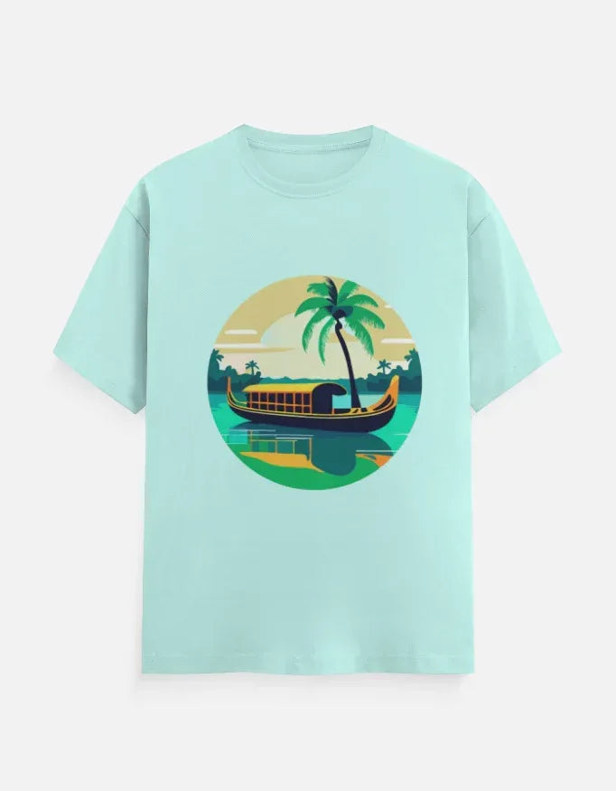 Kerala Backwaters Houseboat T-Shirt - VIVA ENTERPRISES 