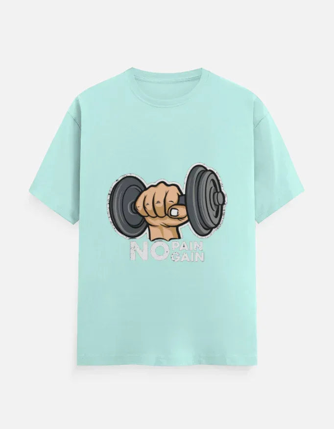 No Pain No Gain Dumbbell T-Shirt - VIVA ENTERPRISES 