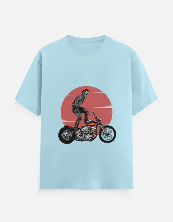 Motorcycle Rider T-Shirt Crew T-Shirt - VIVA ENTERPRISES 