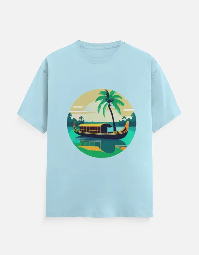 Kerala Backwaters Houseboat T-Shirt - VIVA ENTERPRISES 