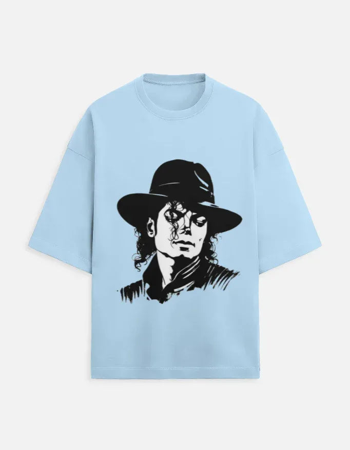 Red T-shirt with Michael Jackson Fedora Design - VIVA ENTERPRISES 