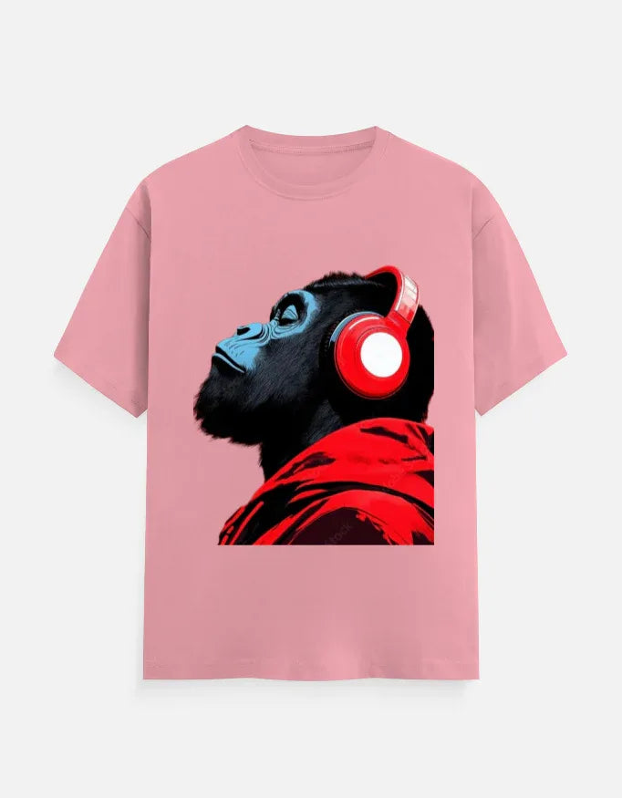 Cool Gorilla with Headphones Graphic T-Shirt | Urban Streetwear Tee - VIVA ENTERPRISES 