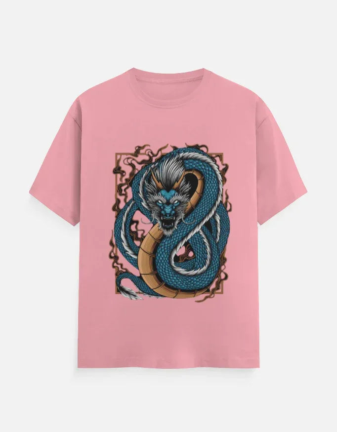 Ferocious Blue Dragon T-Shirt Design T-Shirt - VIVA ENTERPRISES 