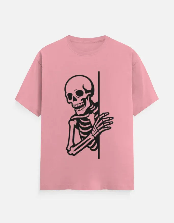 Skeleton Graphic T-Shirt | Creepy Skull Design Tee - VIVA ENTERPRISES 