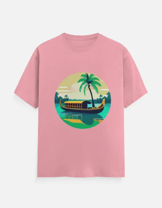Kerala Backwaters Houseboat T-Shirt - VIVA ENTERPRISES 