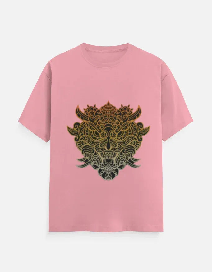 Ornate Japanese Demon Mask Graphic T-Shirt - VIVA ENTERPRISES 