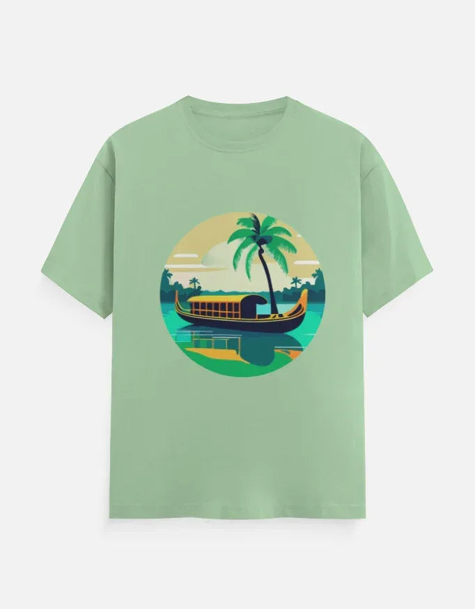 Kerala Backwaters Houseboat T-Shirt - VIVA ENTERPRISES 
