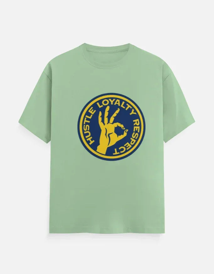 The Respect Emblem Tee – Hustle & Loyalty Graphic in Yellow and Blue - VIVA ENTERPRISES 