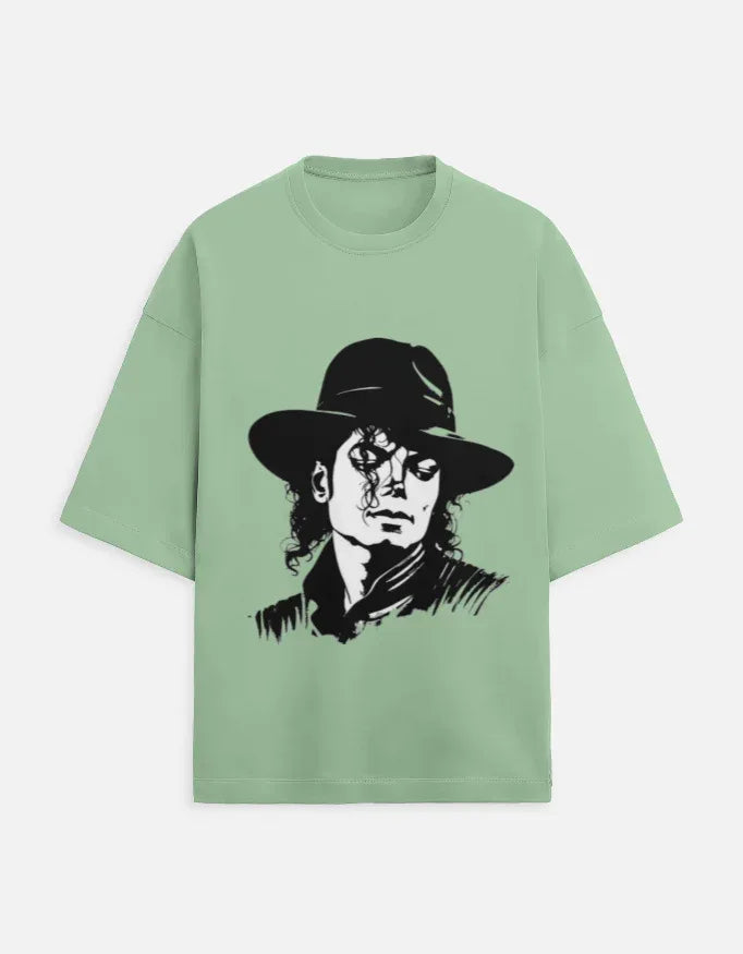 Red T-shirt with Michael Jackson Fedora Design - VIVA ENTERPRISES 