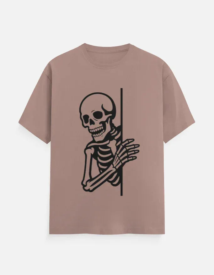 Skeleton Graphic T-Shirt | Creepy Skull Design Tee - VIVA ENTERPRISES 