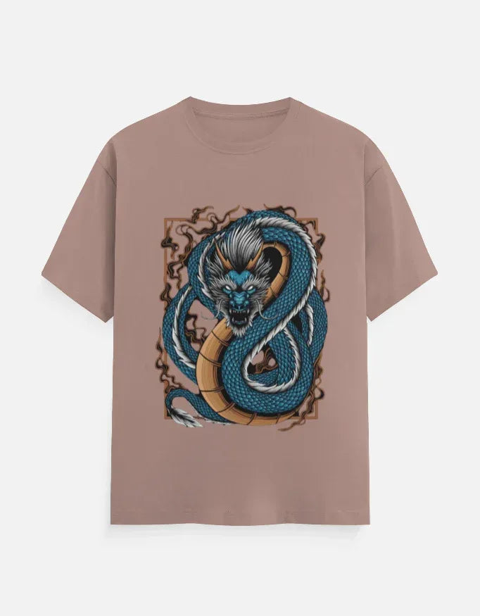 Ferocious Blue Dragon T-Shirt Design T-Shirt - VIVA ENTERPRISES 