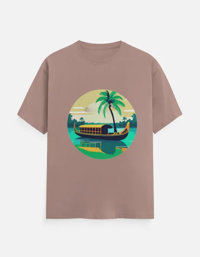 Kerala Backwaters Houseboat T-Shirt - VIVA ENTERPRISES 