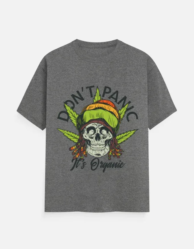 Dont Panic Printed Classic Crew T-Shirt - VIVA ENTERPRISES 