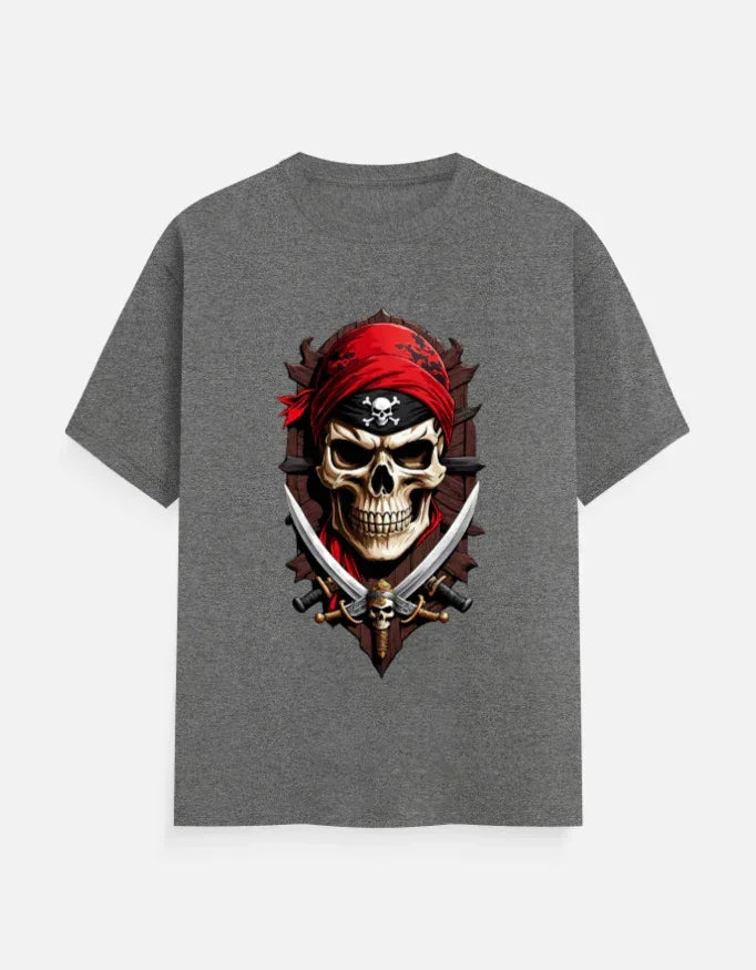 Men’s Urban Pirate Skull Graphic T-Shirt - VIVA ENTERPRISES 