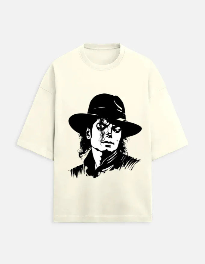 Red T-shirt with Michael Jackson Fedora Design - VIVA ENTERPRISES 