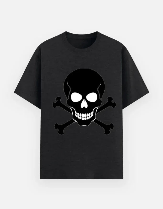 classic Jolly Roger (skull and crossbones) graphic printed T-Shirt - VIVA ENTERPRISES 