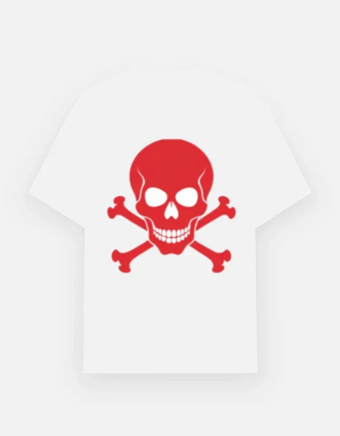 Red Skull and Crossbones T-Shirt - VIVA ENTERPRISES 