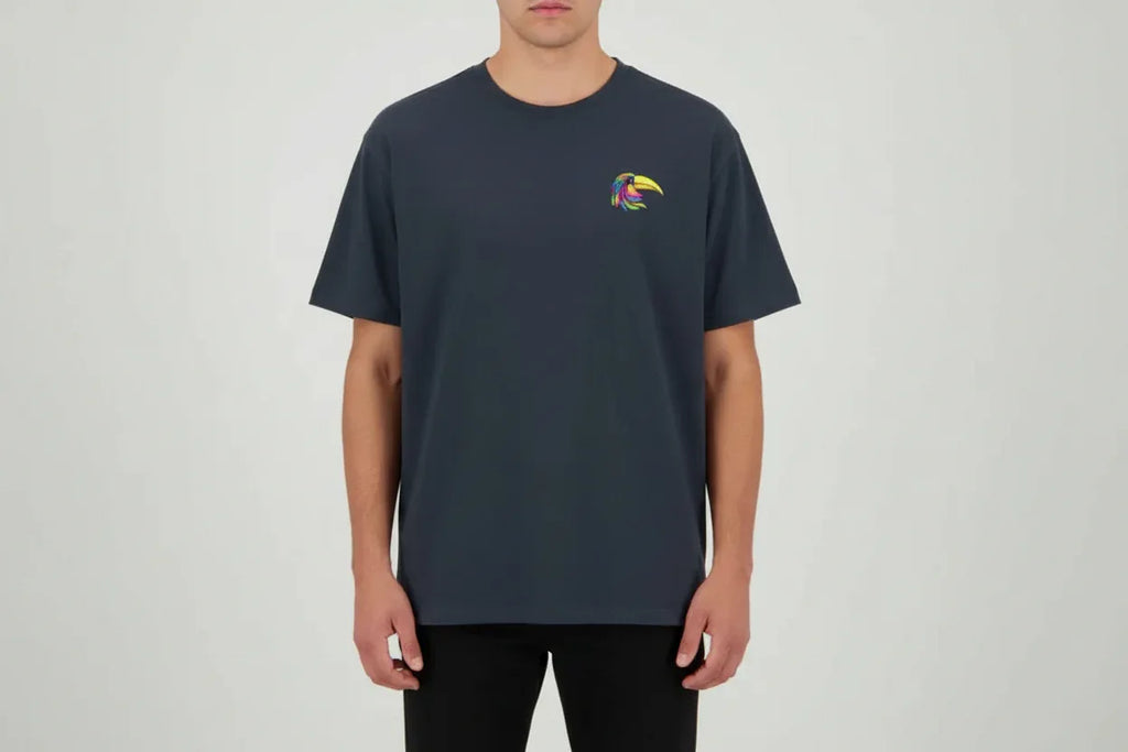 Stylized Exotic Bird Minimalist T-Shirt - VIVA ENTERPRISES 