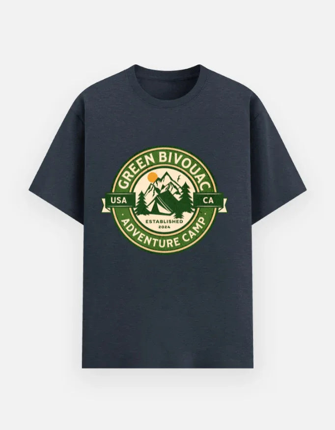 Advanture camp Printed Basic T-Shirt - VIVA ENTERPRISES 