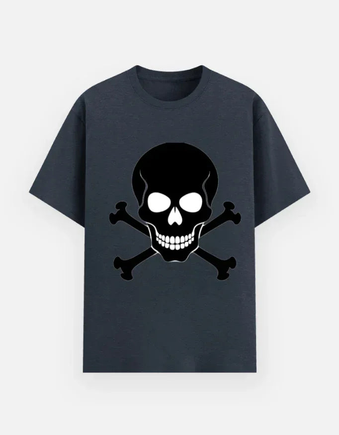 classic Jolly Roger (skull and crossbones) graphic printed T-Shirt - VIVA ENTERPRISES 