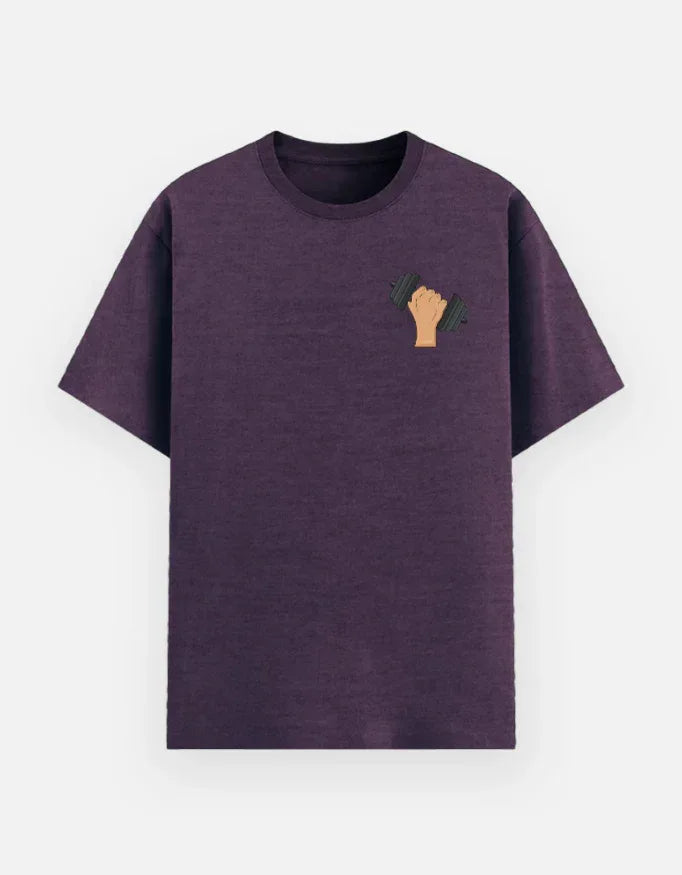 Minimalist Dumbbell Black Tee - VIVA ENTERPRISES 