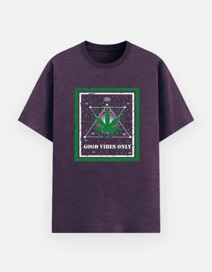 Good Vibes Only Graphic Printed Black T-Shirt – Unisex Cotton Tee - VIVA ENTERPRISES 