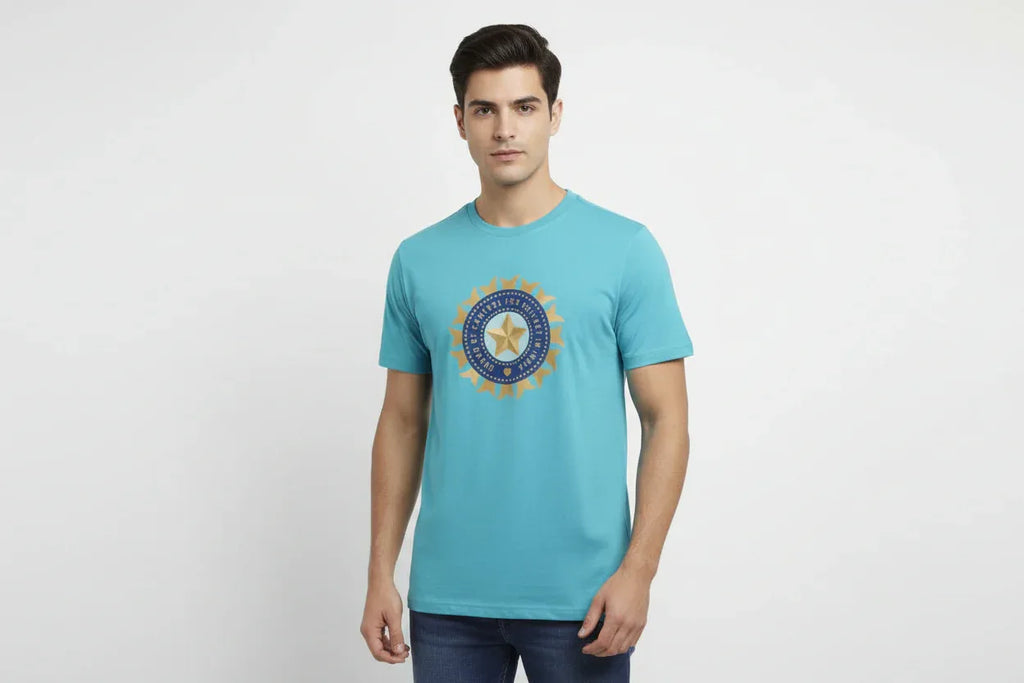 Official India Cricket Jersey Style T-Shirt Boy's Crew Neck T-Shirt - VIVA ENTERPRISES 
