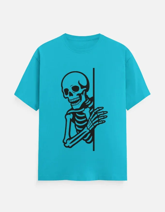 Skeleton Graphic T-Shirt | Creepy Skull Design Tee - VIVA ENTERPRISES 