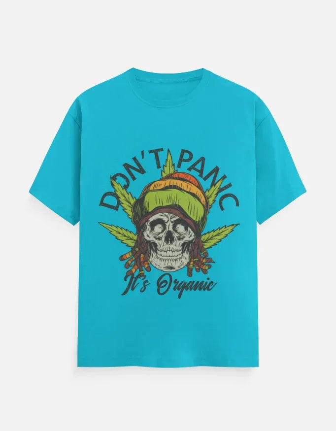 Dont Panic Printed Classic Crew T-Shirt - VIVA ENTERPRISES 