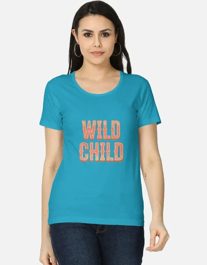 Graphic Wild Child Women’s Tee – Everyday Casual Look - VIVA ENTERPRISES 