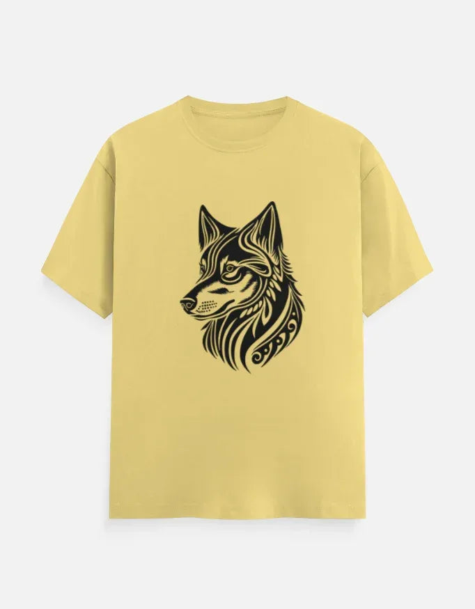Wolf Head Maori Style Graphic T-Shirt - VIVA ENTERPRISES 
