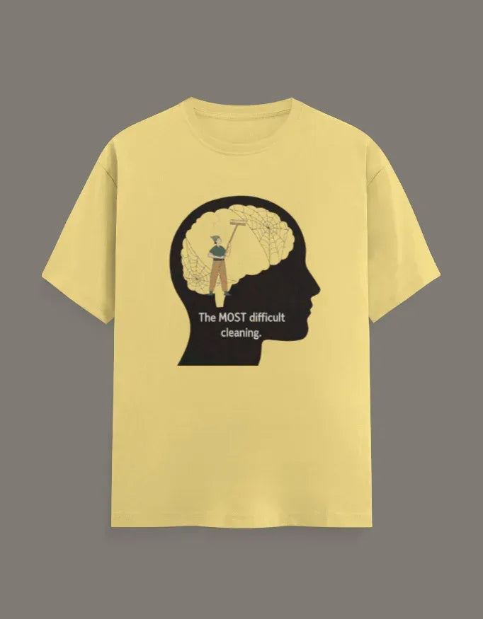 Mind Cleaning Motivational Graphic T-Shirt - VIVA ENTERPRISES 