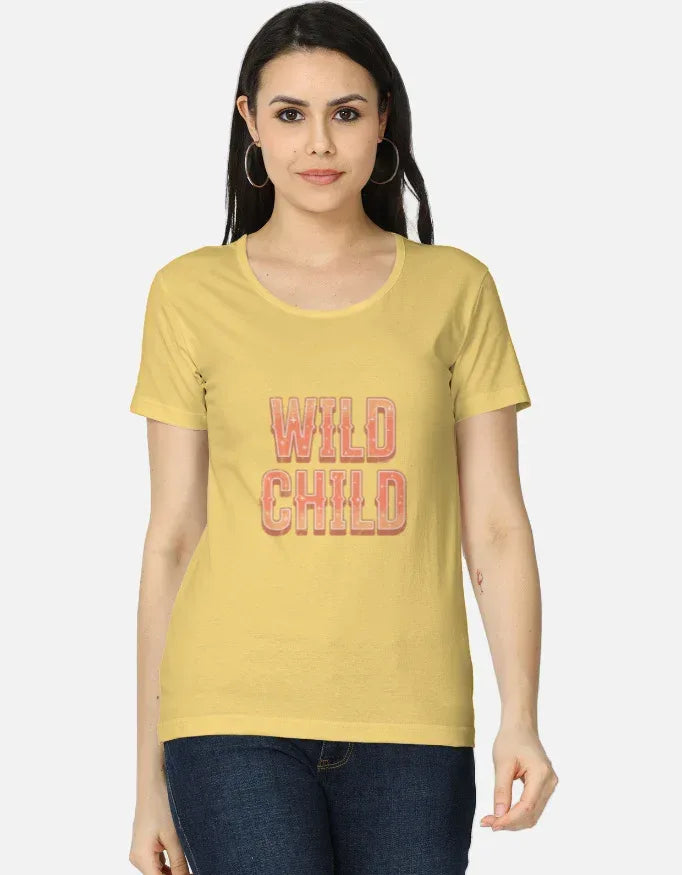 Graphic Wild Child Women’s Tee – Everyday Casual Look - VIVA ENTERPRISES 