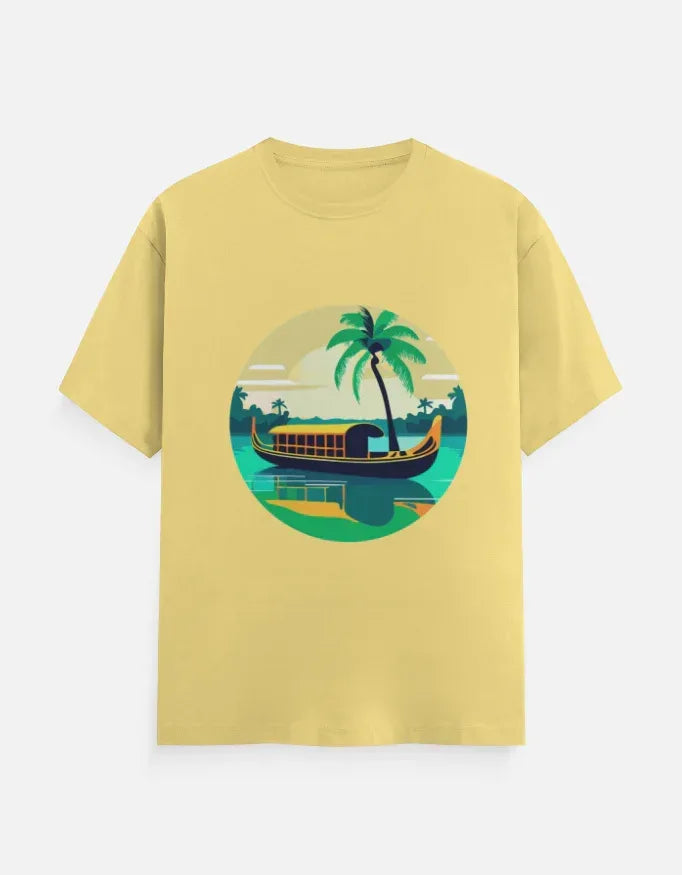 Kerala Backwaters Houseboat T-Shirt - VIVA ENTERPRISES 