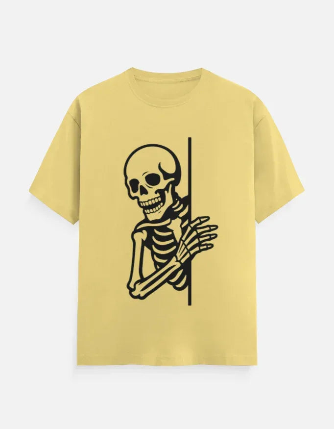 Skeleton Graphic T-Shirt | Creepy Skull Design Tee - VIVA ENTERPRISES 