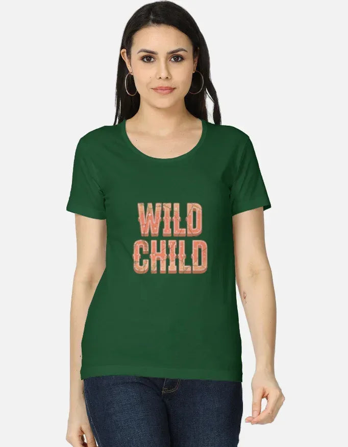 Graphic Wild Child Women’s Tee – Everyday Casual Look - VIVA ENTERPRISES 