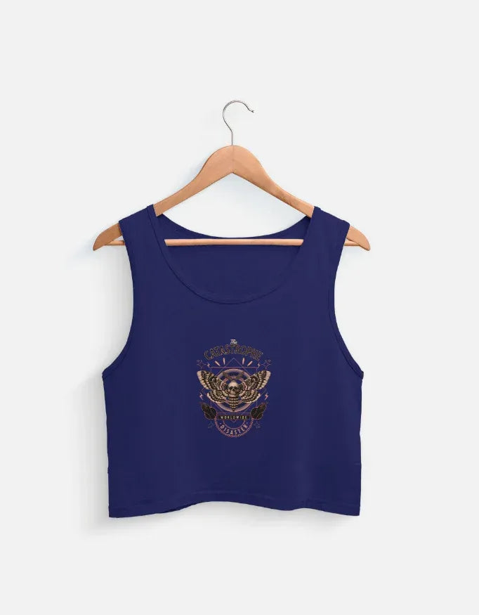 Heavy Metal Aesthetic Destruction Crop Tank - VIVA ENTERPRISES 