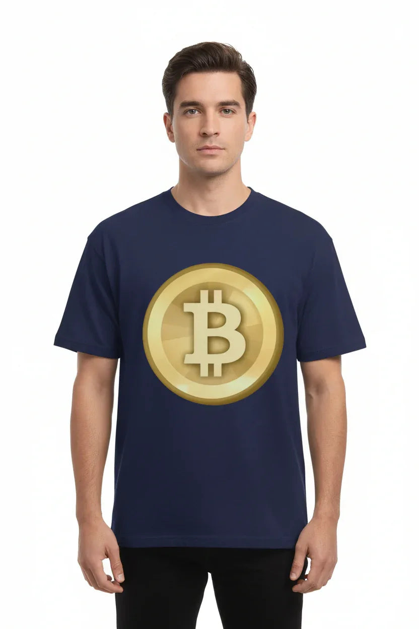 Cryptocurrency Bitcoin Coin Graphic T-Shirt - VIVA ENTERPRISES 