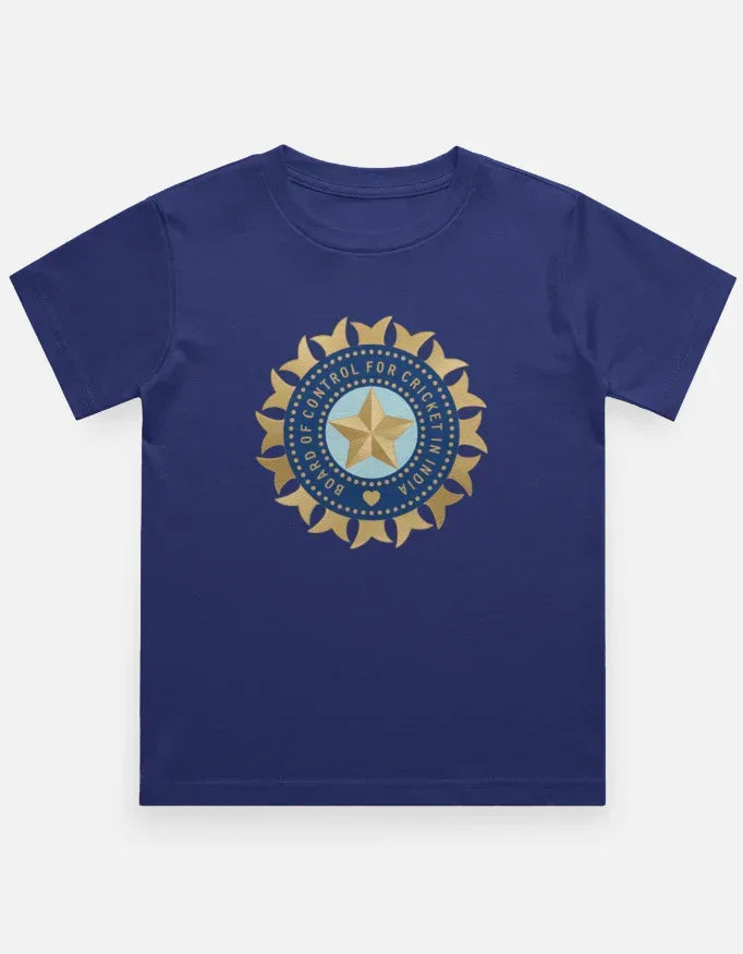 Official India Cricket Jersey Style T-Shirt Boy's Crew Neck T-Shirt - VIVA ENTERPRISES 