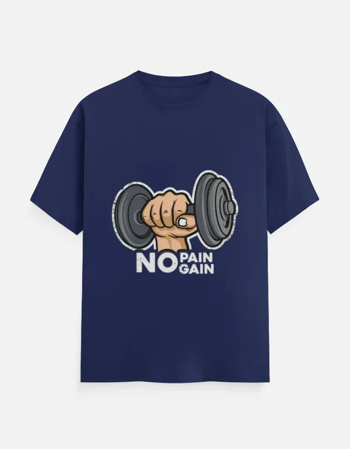 No Pain No Gain Dumbbell T-Shirt - VIVA ENTERPRISES 