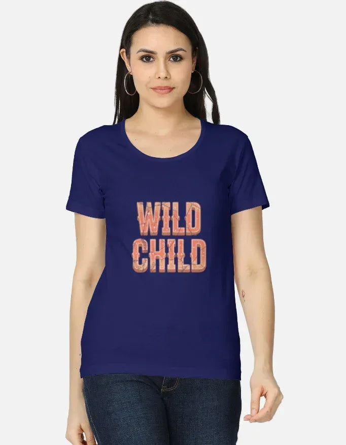 Graphic Wild Child Women’s Tee – Everyday Casual Look - VIVA ENTERPRISES 
